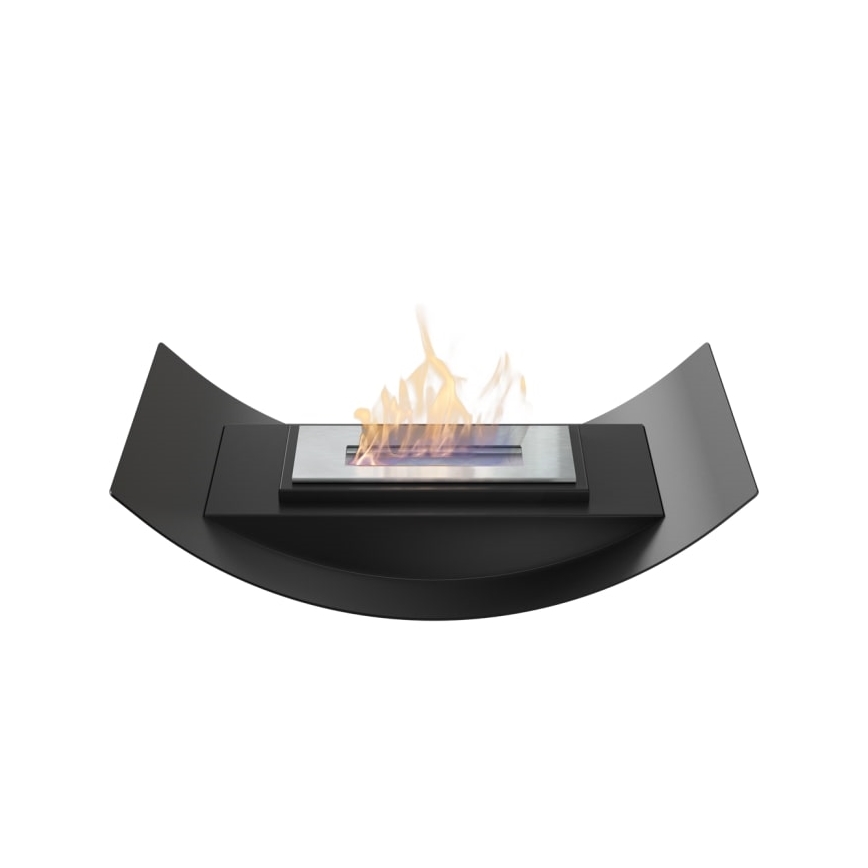 Kratki - BIO-open haard 12,4x47 cm 1kW zwart