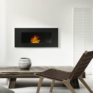 Kratki - Cheminée encastrée BIO 40x120 cm 3x1,1kW noir