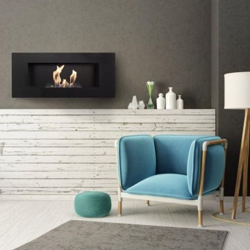 Kratki - Cheminée encastrée BIO 40x90 cm 2kW noir