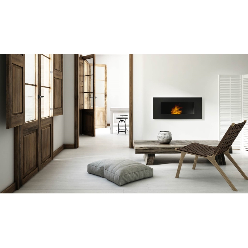 Kratki - Cheminée encastrée BIO 40x120 cm 3x1,1kW noir