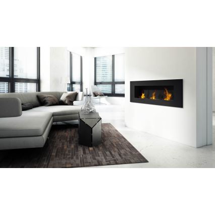 Kratki - Cheminée encastrée BIO 40x120 cm 3x1,1kW noir