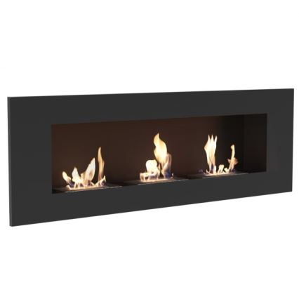 Kratki - Cheminée encastrée BIO 40x120 cm 3x1,1kW noir