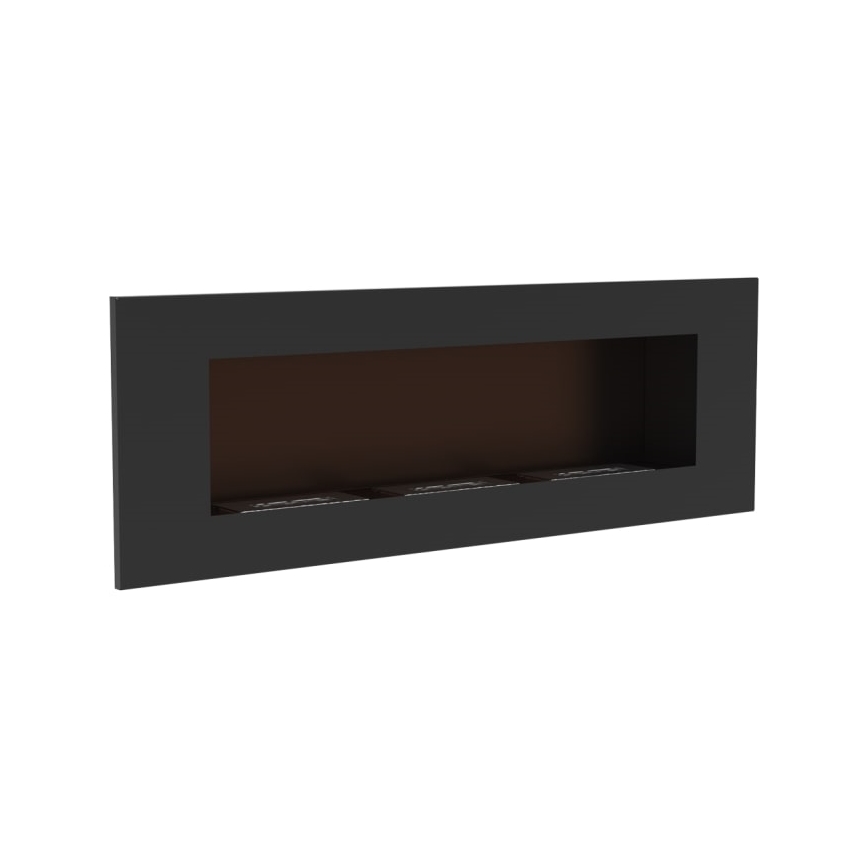 Kratki - Cheminée encastrée BIO 40x120 cm 3x1,1kW noir