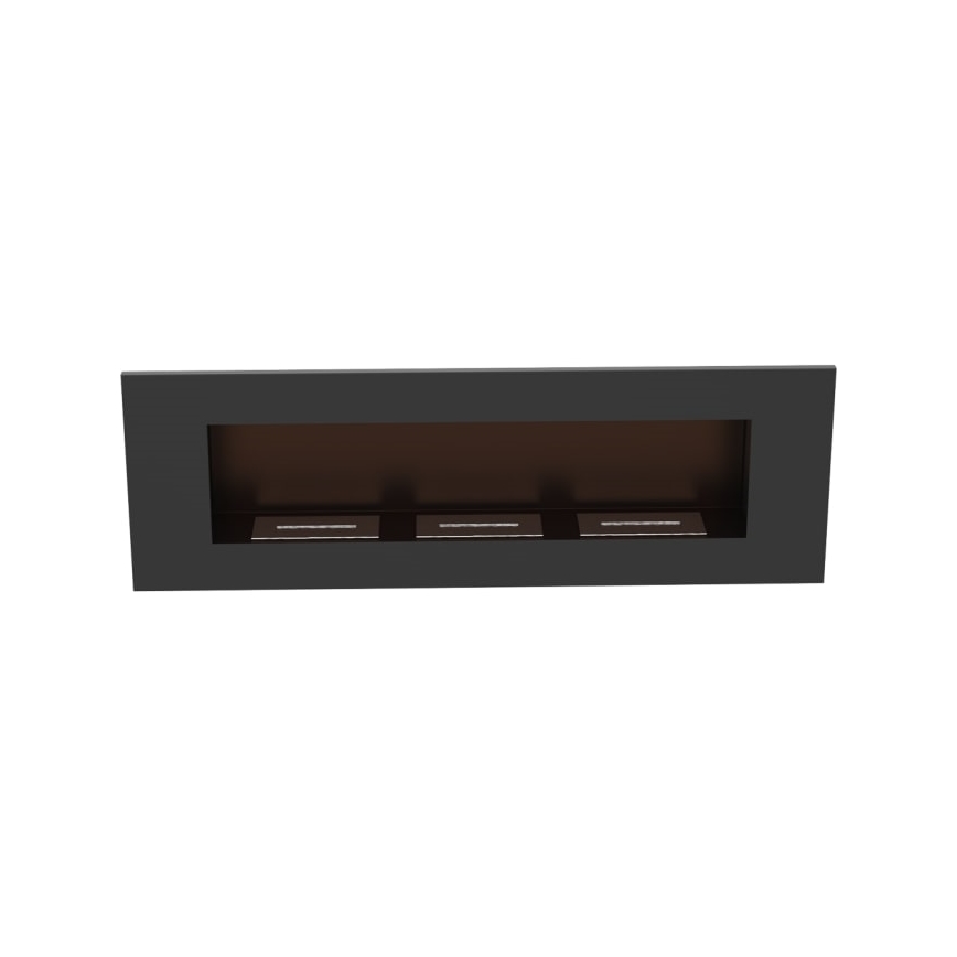 Kratki - Cheminée encastrée BIO 40x120 cm 3x1,1kW noir