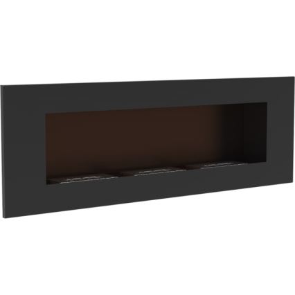 Kratki - Inbouw BIO-open haard 40x120 cm 3x1,1kW zwart