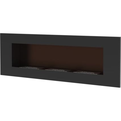 Kratki - Inbouw BIO-open haard 40x120 cm 3x1,1kW zwart