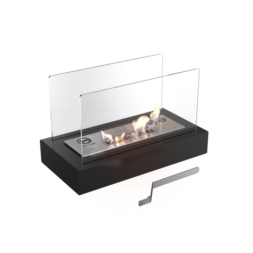 Kratki - BIO-open haard 21,8x35,4 cm 1kW zwart