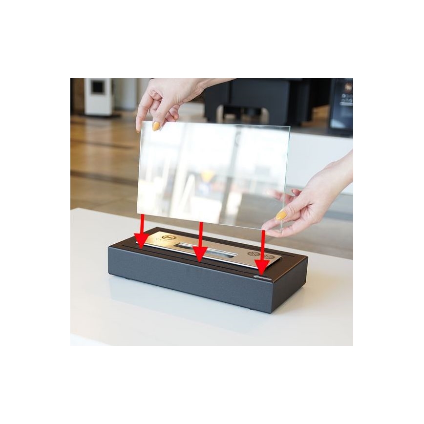 Kratki - BIO-open haard 21,8x35,4 cm 1kW zwart