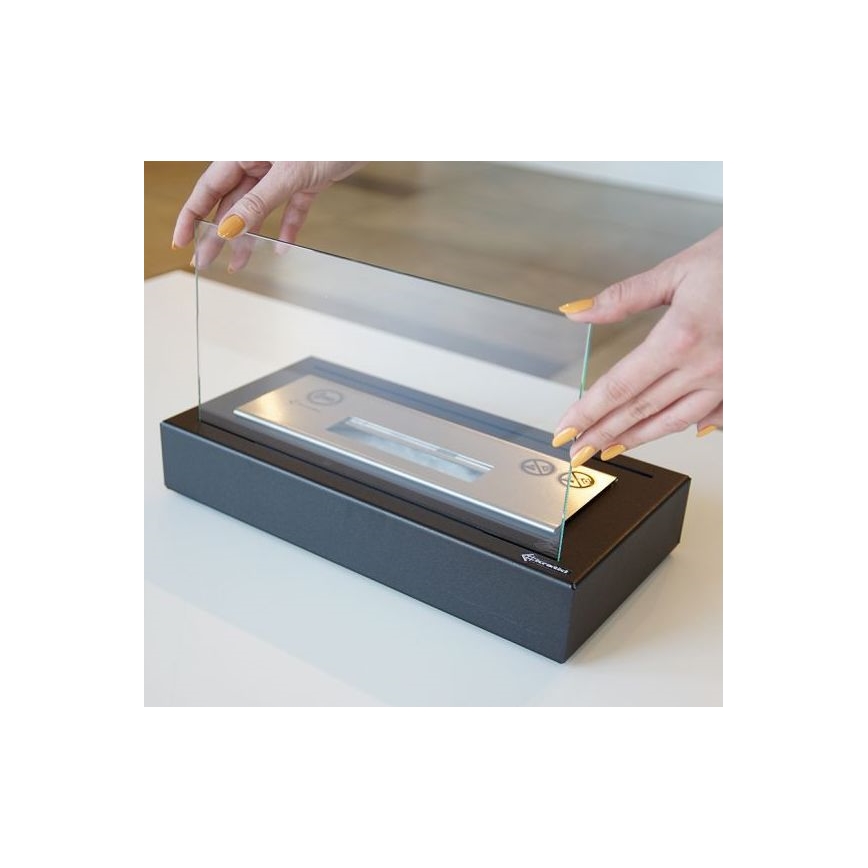 Kratki - BIO-open haard 21,8x35,4 cm 1kW zwart