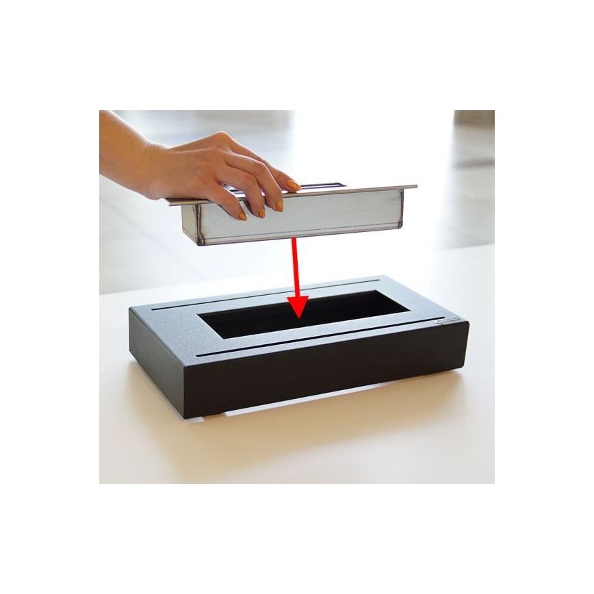 Kratki - BIO-open haard 21,8x35,4 cm 1kW zwart
