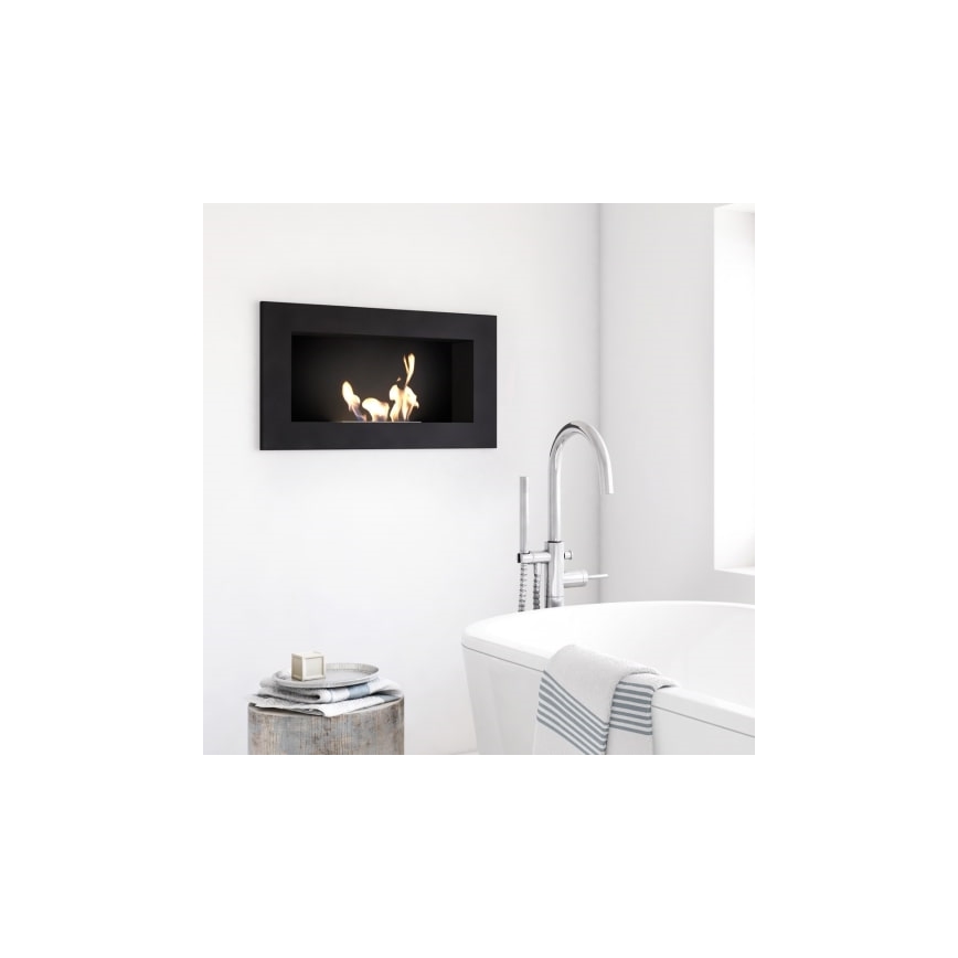 Kratki - Inbouw BIO-open haard 37,4x64,8 cm 1kW zwart
