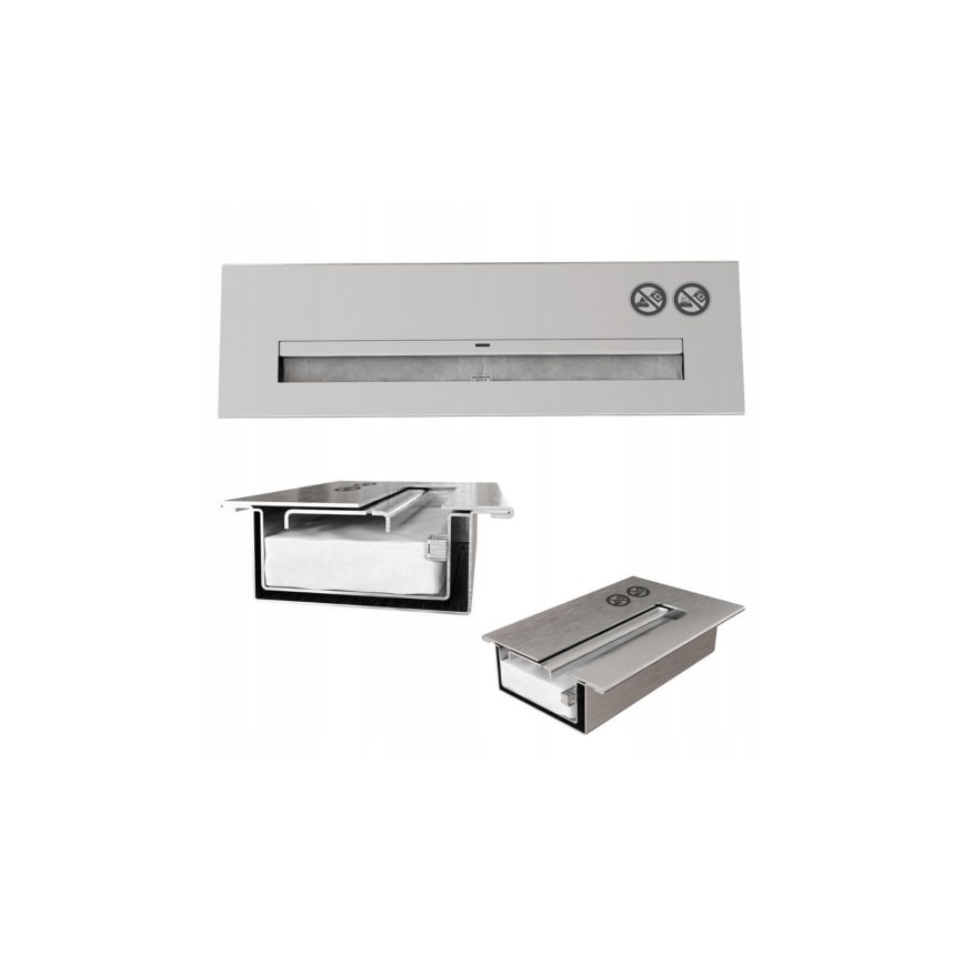 Kratki - Inbouw BIO-open haard 37,4x64,8 cm 1kW zwart