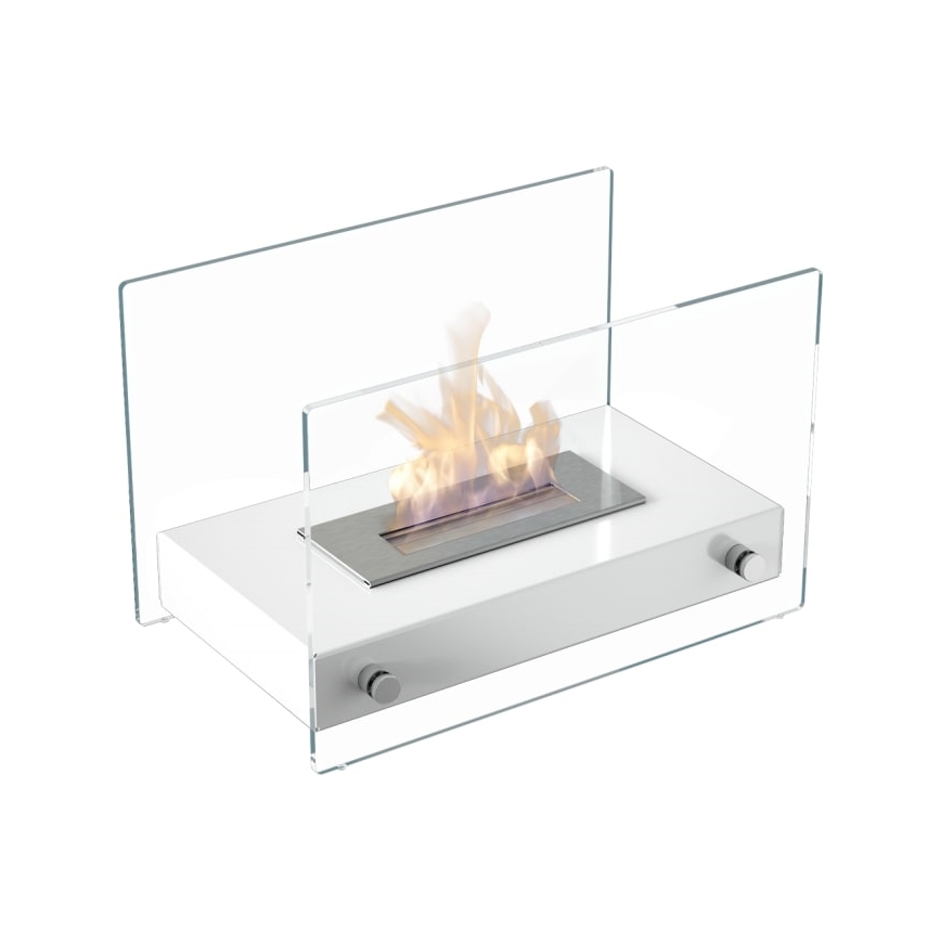 Kratki - BIO-open haard 25,2x39cm 1kW wit