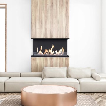 Kratki - Inbouw bio-ethanol haard 50x100 cm 3,5 kW zwart