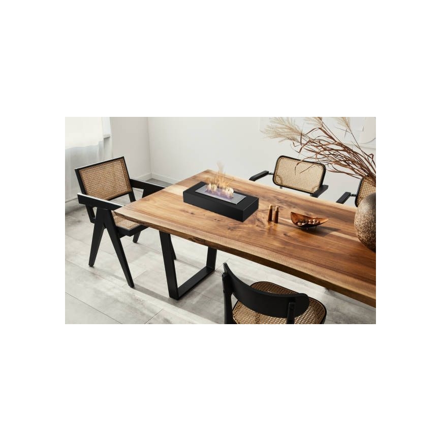 Kratki - BIO-open haard 8,5x49 cm 2,5kW zwart