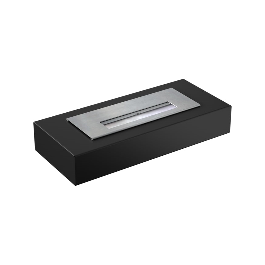 Kratki - BIO-open haard 8,5x49 cm 2,5kW zwart