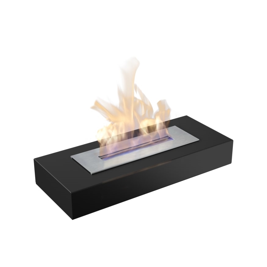 Kratki - BIO-open haard 10x67 cm 3kW zwart
