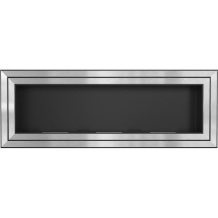 Kratki - Cheminée encastrée BIO 65x180 cm 3x2,5kW chrome brillant