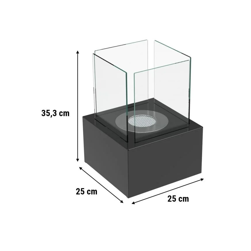 Kratki - Cheminée BIO 35,3x25 cm 1kW noir
