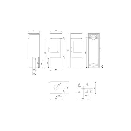 Kratki - Cheminée en acier THOR 8kW 150mm