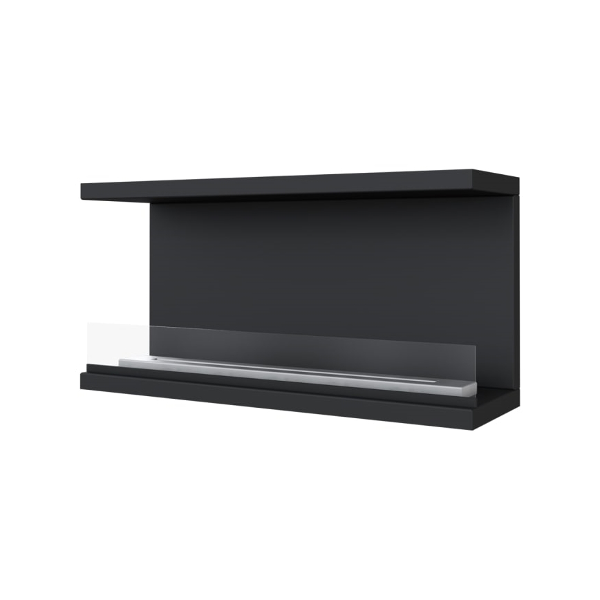 Kratki - Inbouw BIO-open haard 50x100 cm 3,5kW zwart
