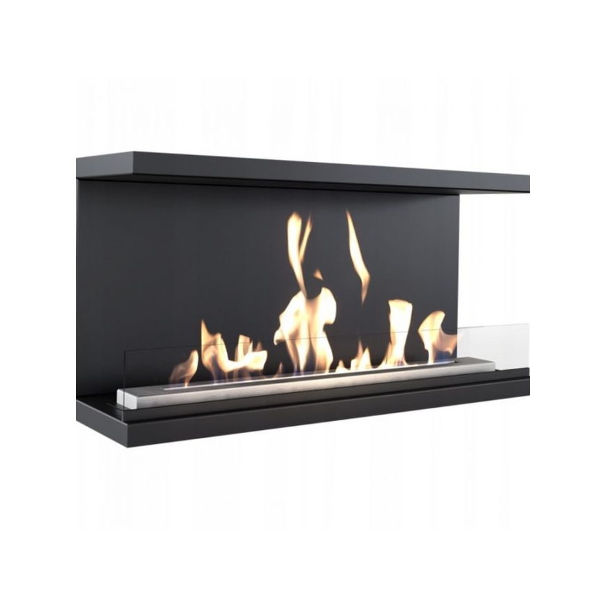 Kratki - Inbouw BIO-open haard 50x100 cm 7kW zwart