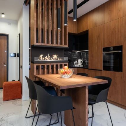 Kratki - Inbouw bio-ethanol haard 50x100 cm 3,5 kW zwart