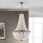 Kristallen hanglamp aan een ketting ARILA 6xE27/60W/230V diameter 60 cm bruin/patina