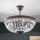 Kristallen hanglamp met vaste pendel ARILA 3xE14/40W/230V diameter 40 cm bruin/patina
