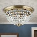 Kristallen plafondlamp PLAFOND 6xE27/40W/230V diameter 47 cm brons
