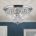 Kristallen plafondlamp PLAFOND 6xE27/40W/230V diameter 47 cm glanzend chroom