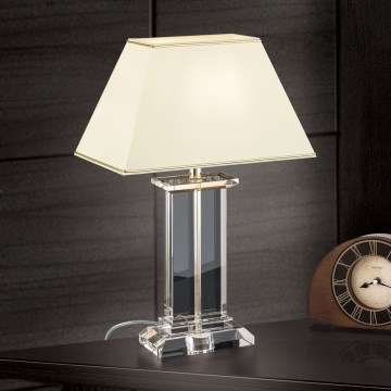 Kristallen tafellamp VERONIQUE 1xE27/60W/230V crème/goud