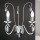 Kristallen wandlamp ALESSIA 2xE14/40W/230V glanzend chroom
