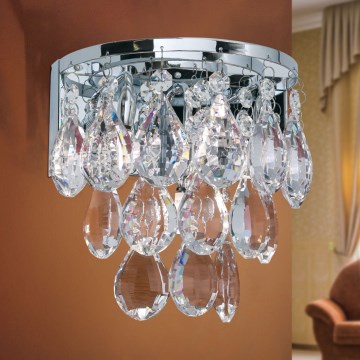 Kristallen wandlamp CELESTE 2xG9/40W/230V glanzend chroom