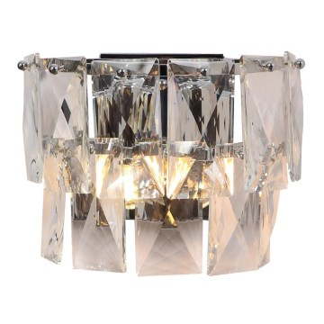 Kristallen wandlamp CHELSEA 2xE14/40W/230V glanzend chroom