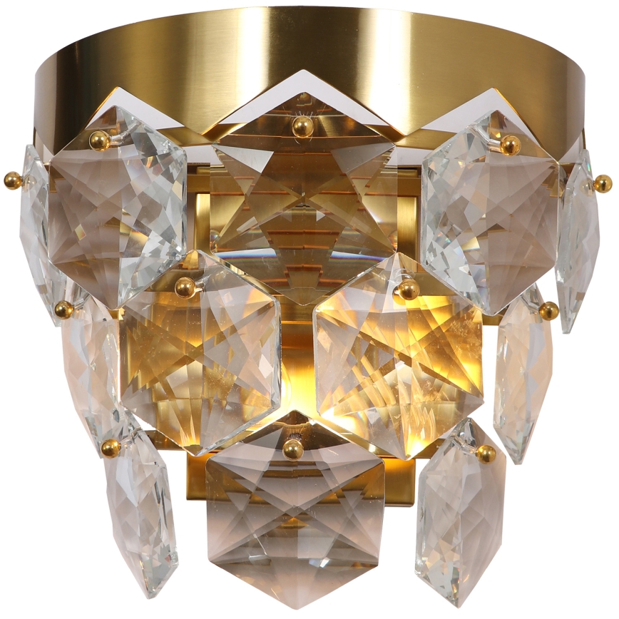 Kristallen wandlamp GRACE 2xE14/40W/230V goud