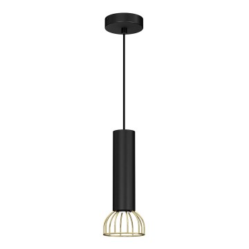 Kroonluchter aan een koord DANTE 1xGU10/25W/230V zwart/goud