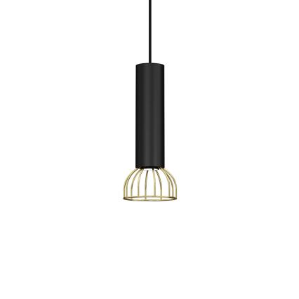 Kroonluchter aan een koord DANTE 1xGU10/25W/230V zwart/goud