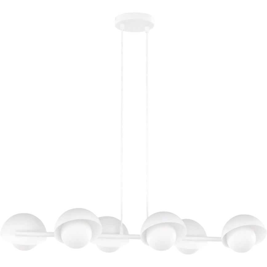 Kroonluchter aan kabel BOOM 6xG9/8W/230V wit