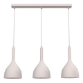 Kroonluchter aan kabel NOAK 3xE27/15W/230V, crème