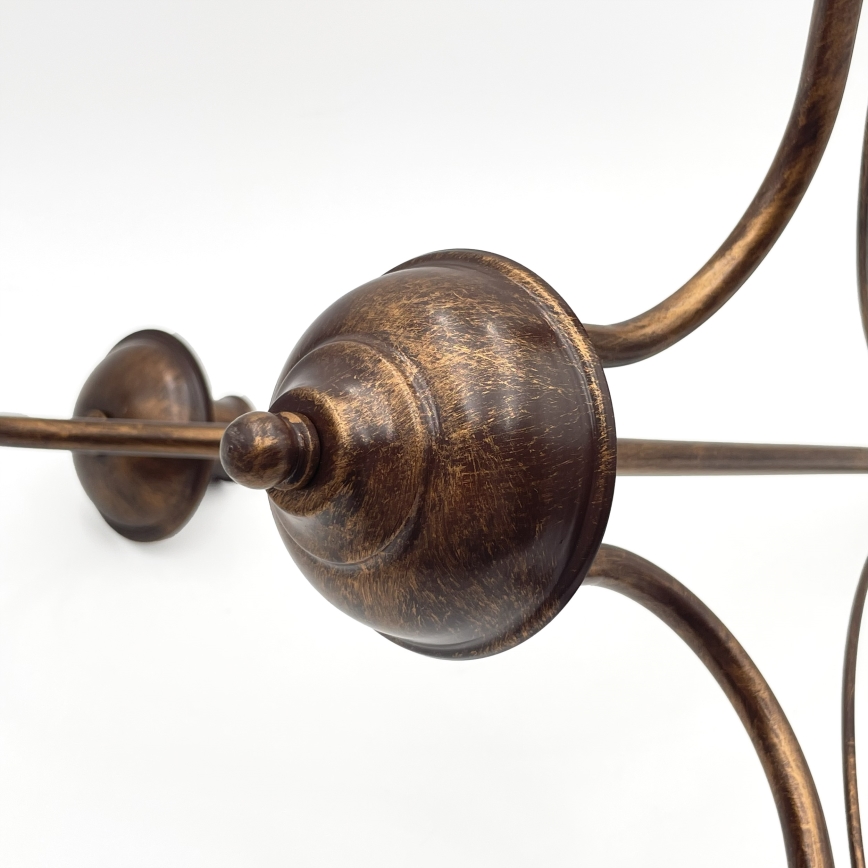 Kroonluchter aan ketting ANTON 3xE14/15W/230V bronskleurig