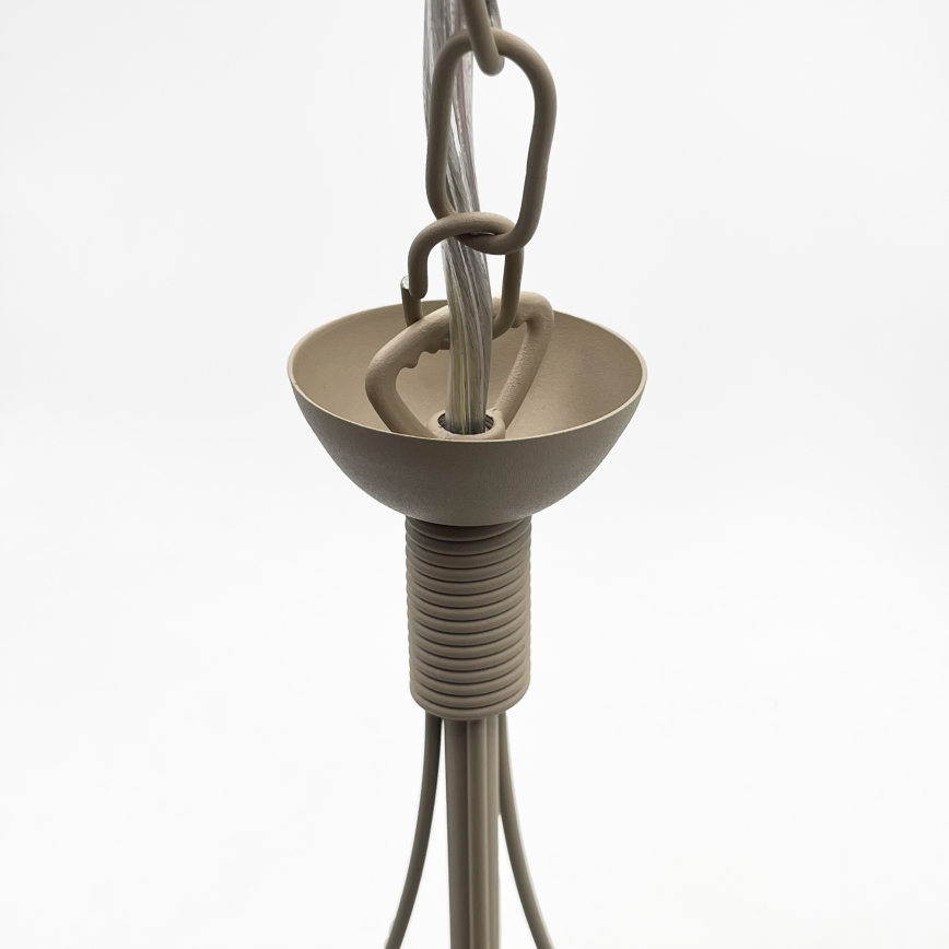 Kroonluchter aan ketting ANTON 3xE14/60W/230V beige