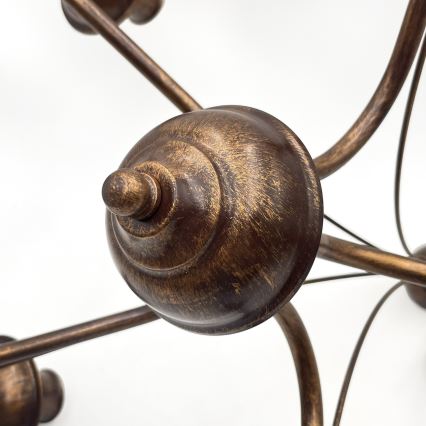 Kroonluchter aan ketting ANTON 5xE14/15W/230V bronskleurig