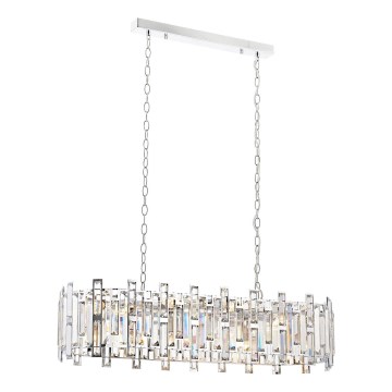 Kroonluchter aan ketting CRYSTALLINE 13xE14/40W/230V glanzend chroom