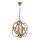 Kroonluchter aan ketting IRONBALL 3xE27/40W/230V goudkleurig