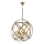 Kroonluchter aan ketting IRONBALL 6xE27/40W/230V goud