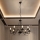 Kroonluchter aan ketting MALBO 8xE14/10W/230V, zwart