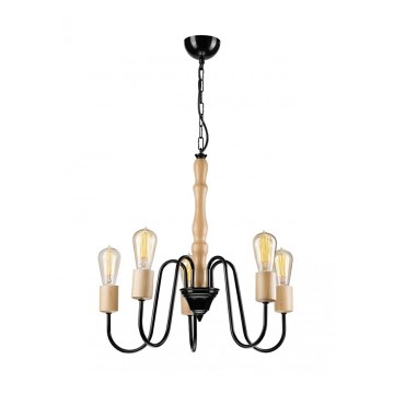 Kroonluchter aan ketting NORAH 5xE27/60W/230V