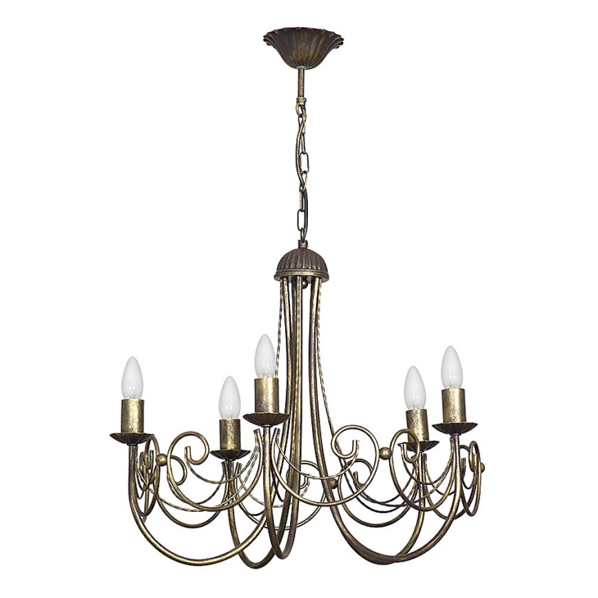 Kroonluchter aan ketting PALACE 5xE14/60W/230V