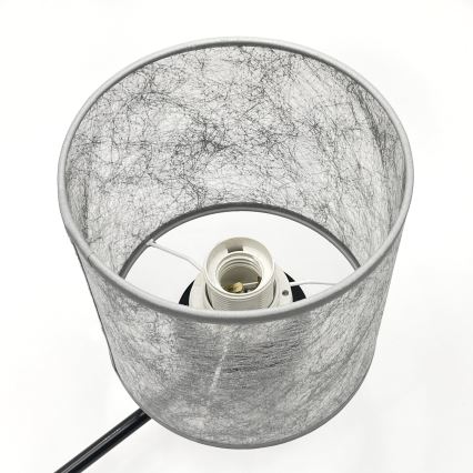 Kroonluchter aan ketting ROSA 3xE27/60W/230V zwart/grijs